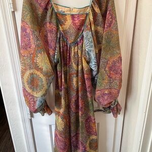 Vintage Simon Ellis London Bohemian Floral Maxi Dress